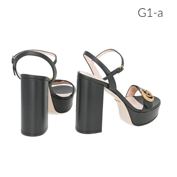 Gucci Women's 573021 GG Marmont Leather Platform Sandals - Picture 4 of 16